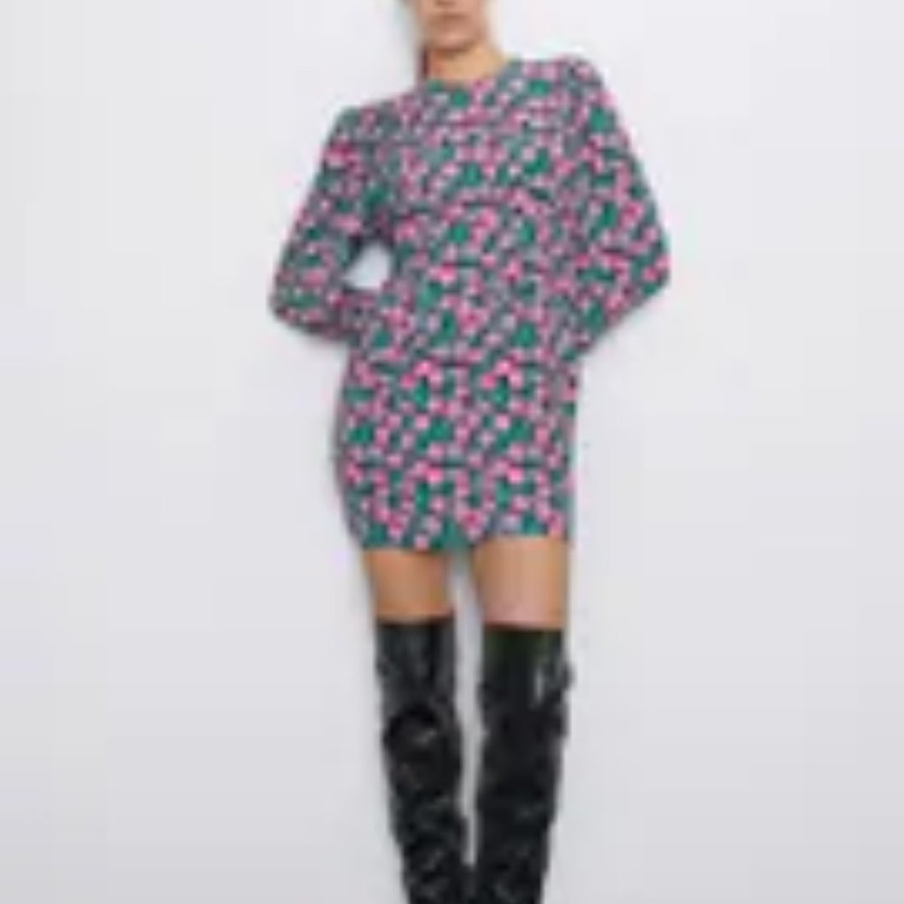 Zara Printed Mini Dress